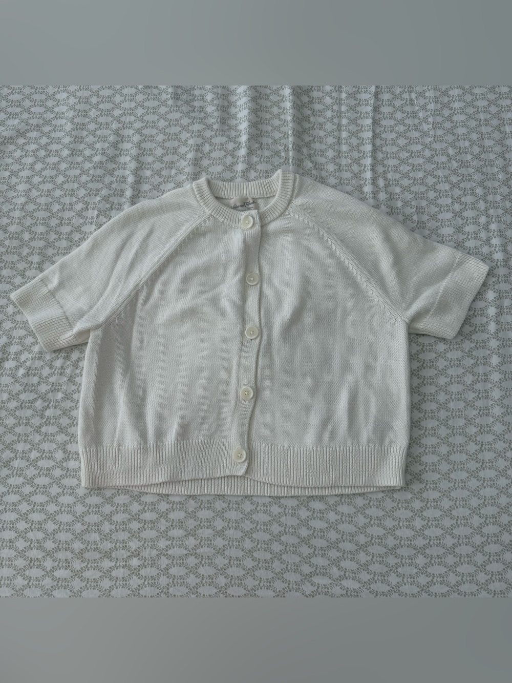 Universal Thread Cream Cropped Button-Up Cardigan size M